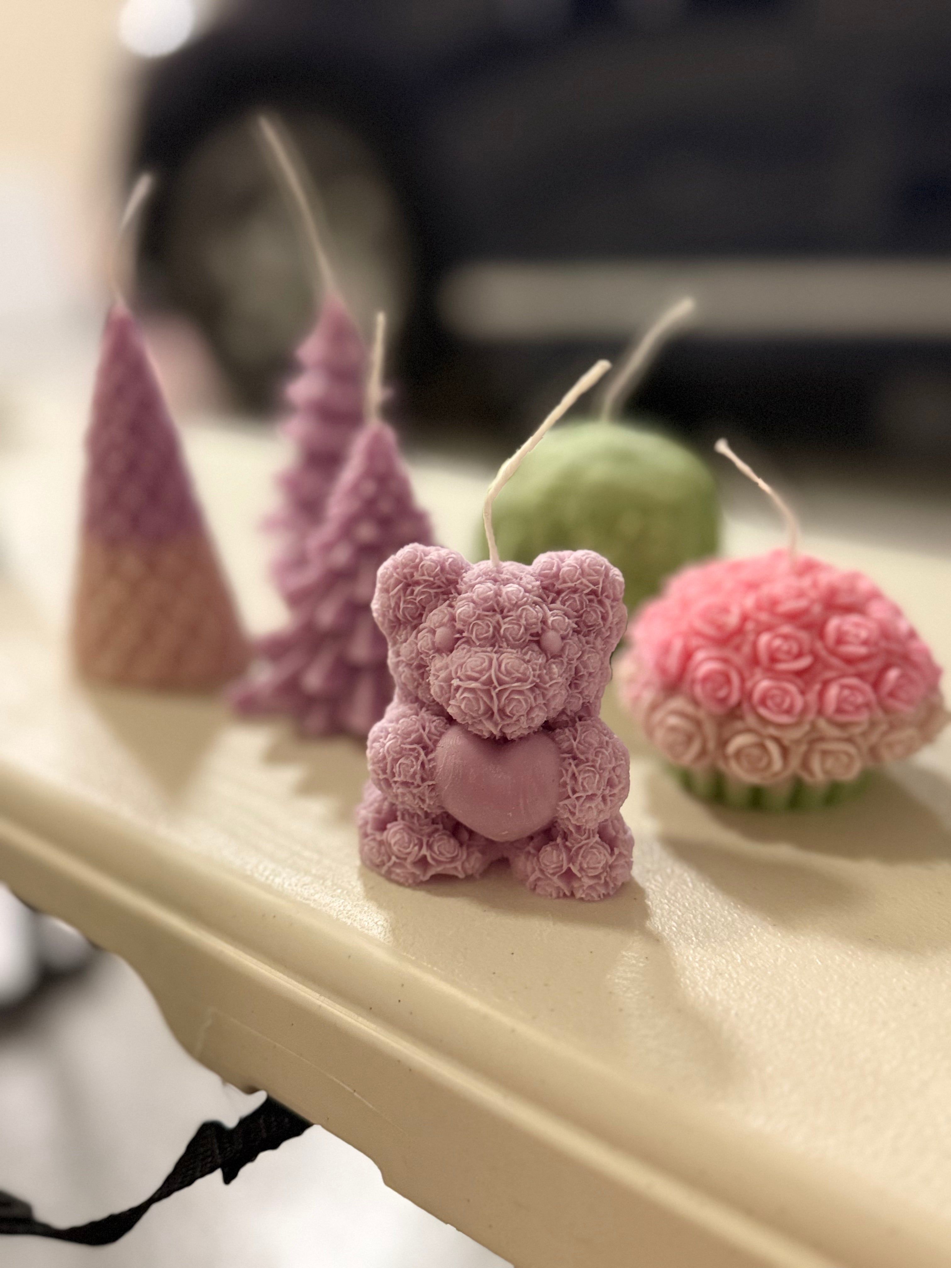 Handmade- Flower candles