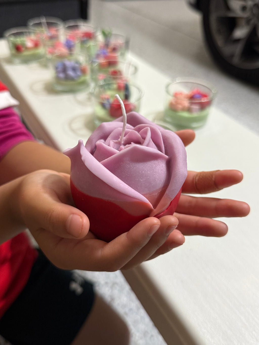 Handmade- Flower candles